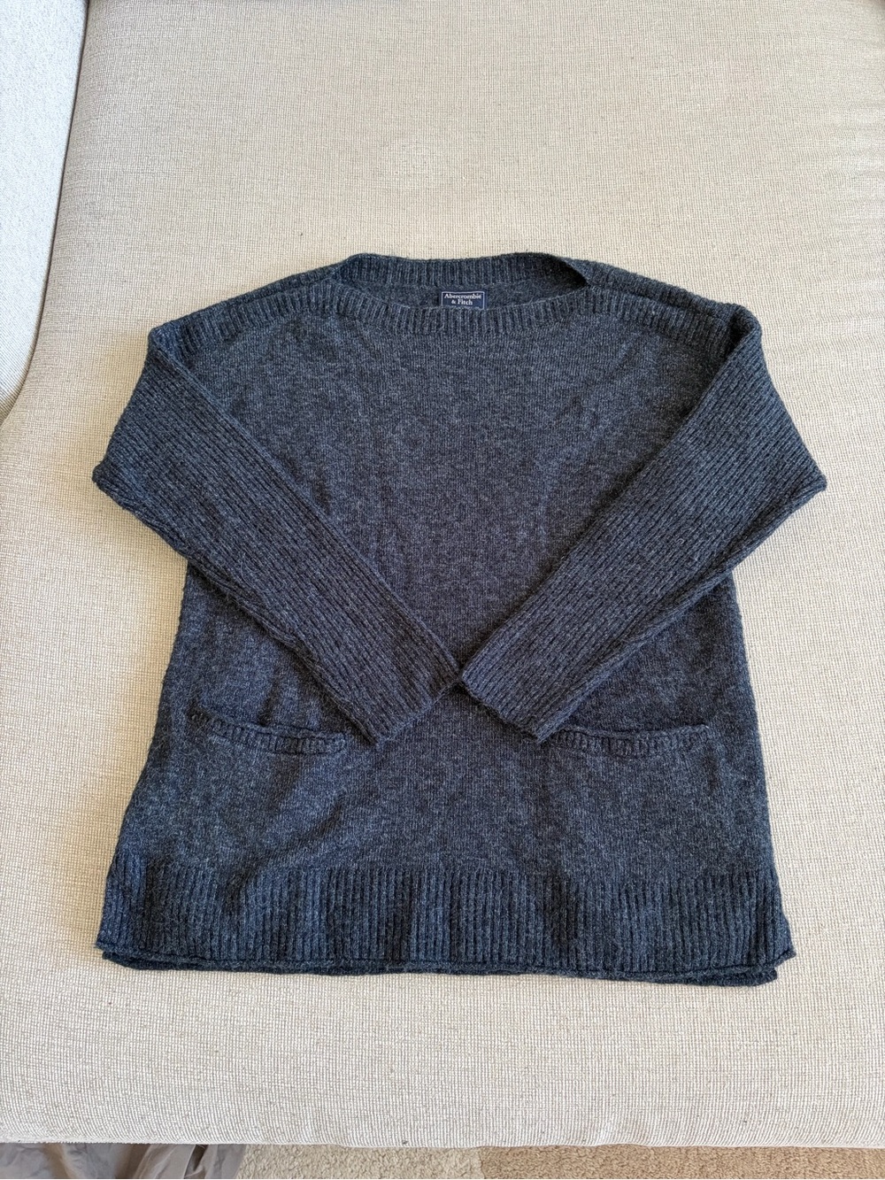 Abercrombie & Fitch Charcoal Tunic Sweater with Pockets